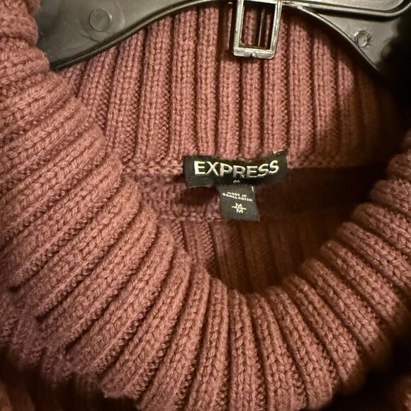 Express Women’s Cowl Neck Sweater, Purple, Medium - Picture 2 of 6